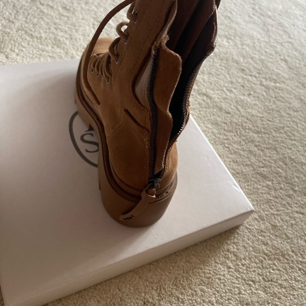 Ash Tan Lace Up Boots for Women - Picture 3 of 5